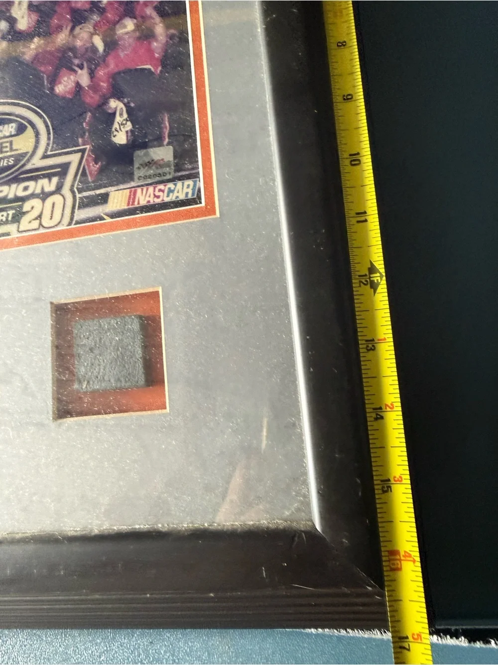 Tony Stewart #20 2005 NASCAR Nextel Cup Champion Framed Race tire display
